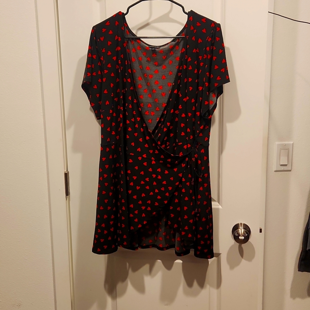 Red heart and black shirt